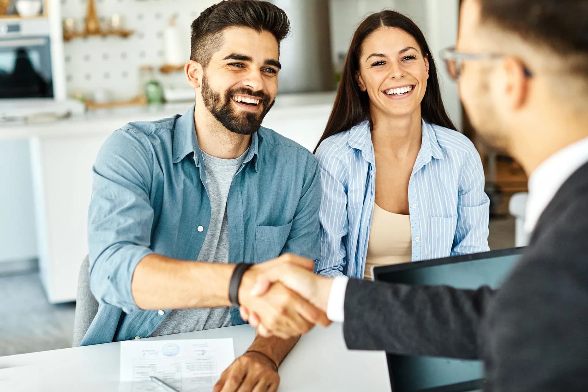 People discussing loan