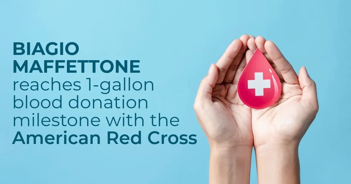 Biagio Maffettone Reaches 1-Gallon Blood Donation Milestone With the American Red Cross